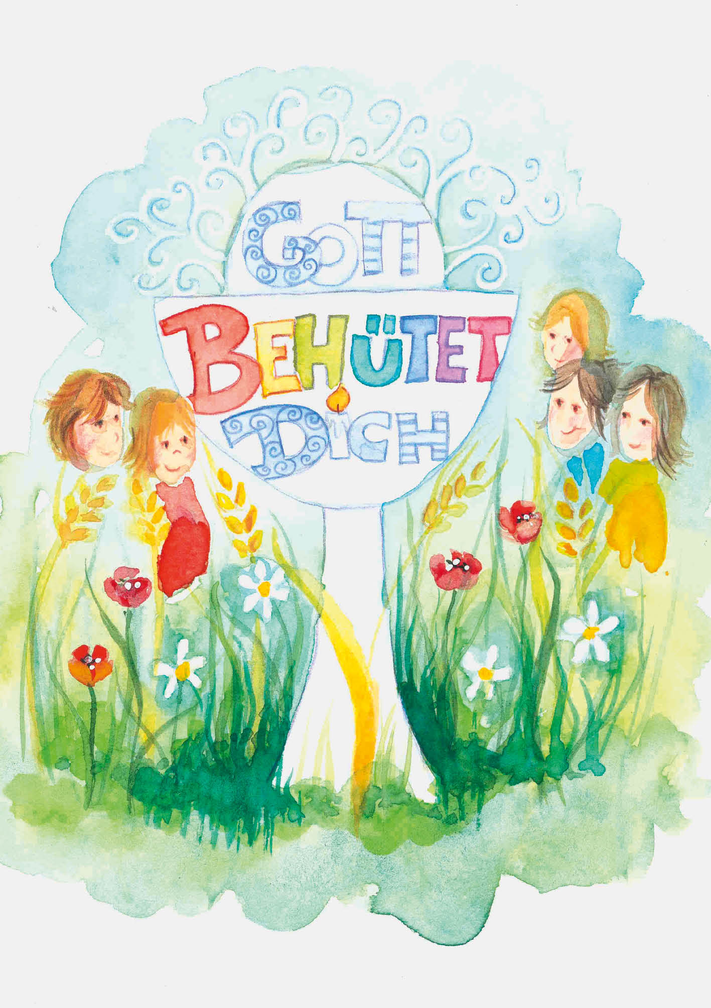 Karte zur Kommunion – Gott behütet dich
