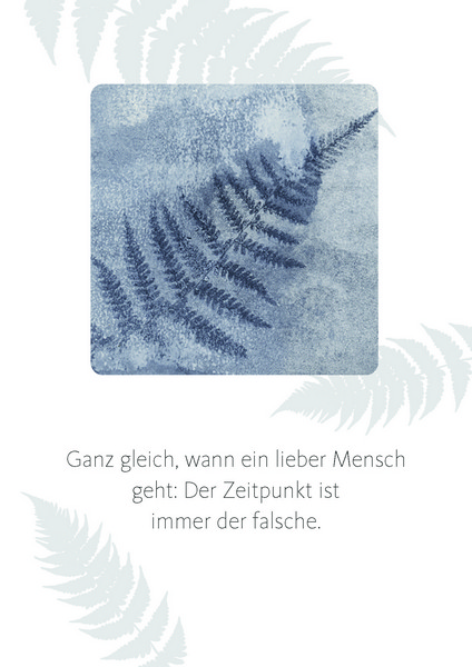 Karte zur Trauer - Ein lieber Mensch geht