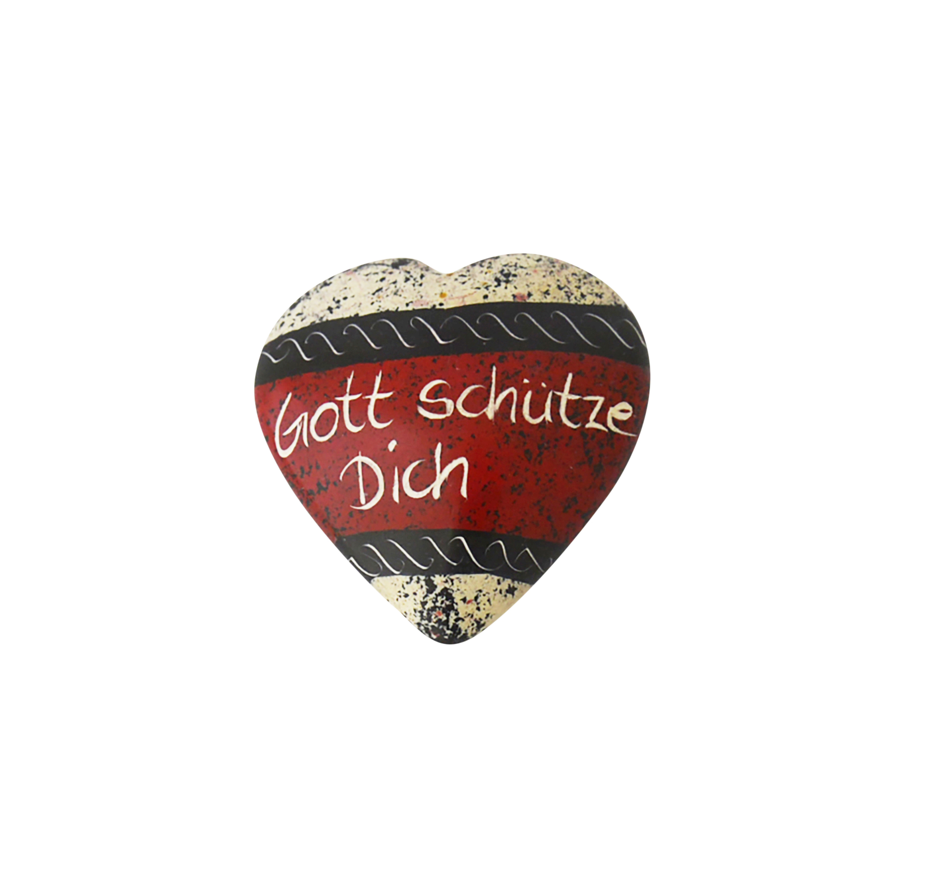 Speckstein-Herz - Gott schütze dich