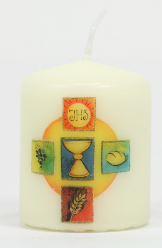 Mini-Kerze -  Christliche Symbole