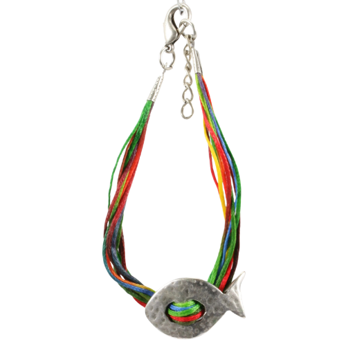 Armband - Regenbogenfarben & Fisch