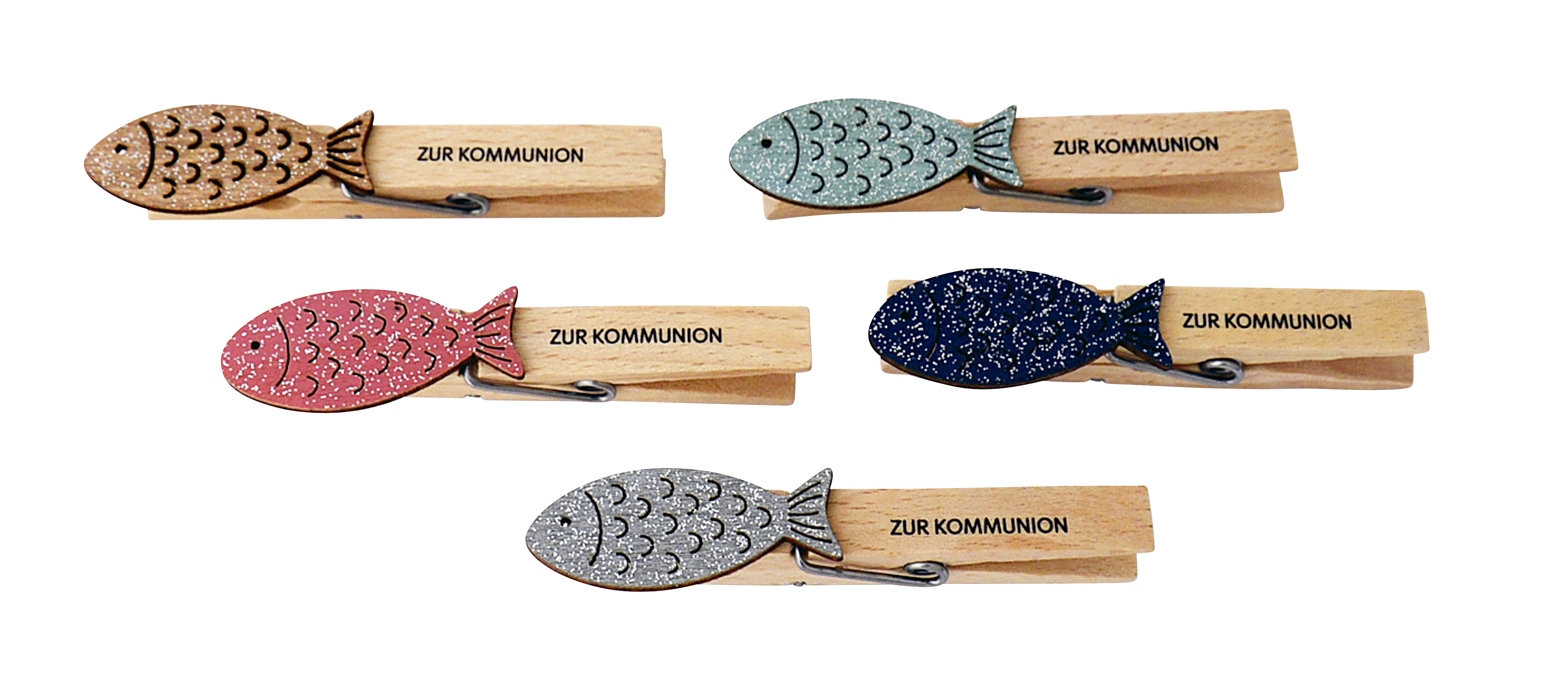 Deko-Wäscheklammer - Fisch & Zur Kommunion