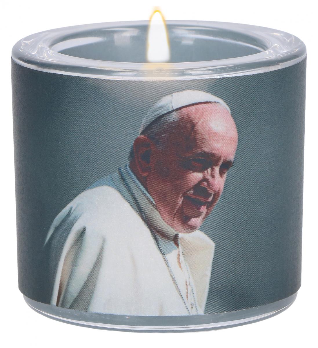 Glaswindlicht - Papst Franziskus  Glaswindlicht - Papst Franziskus