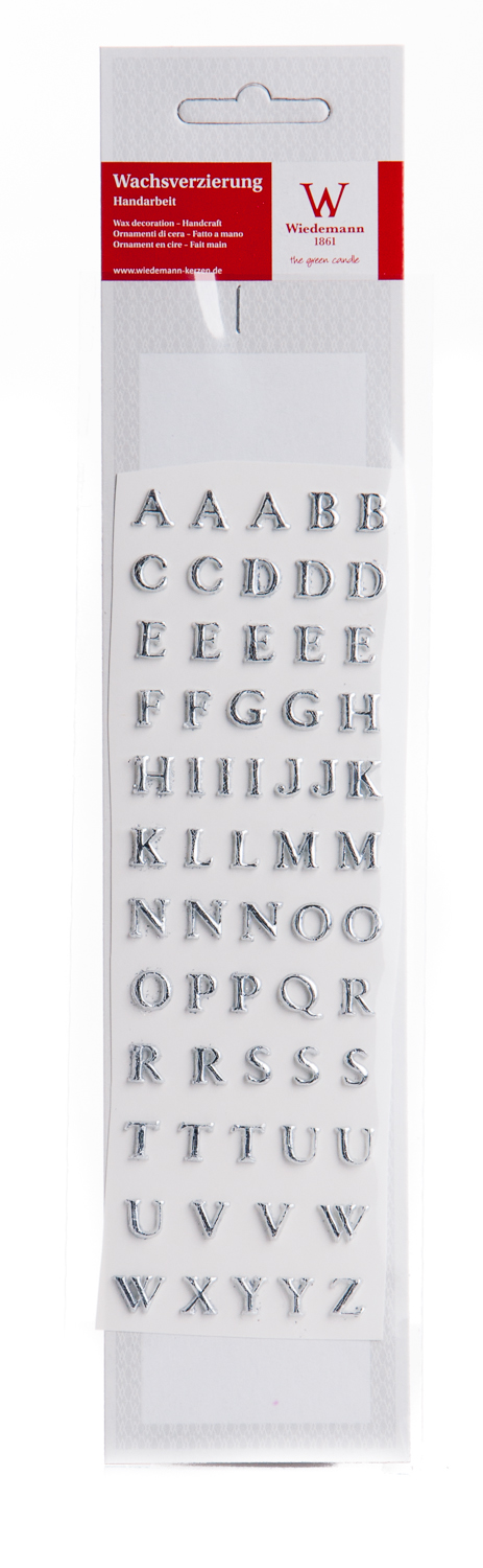Buchstaben-Set - Silberfarbene Druckbuchstaben