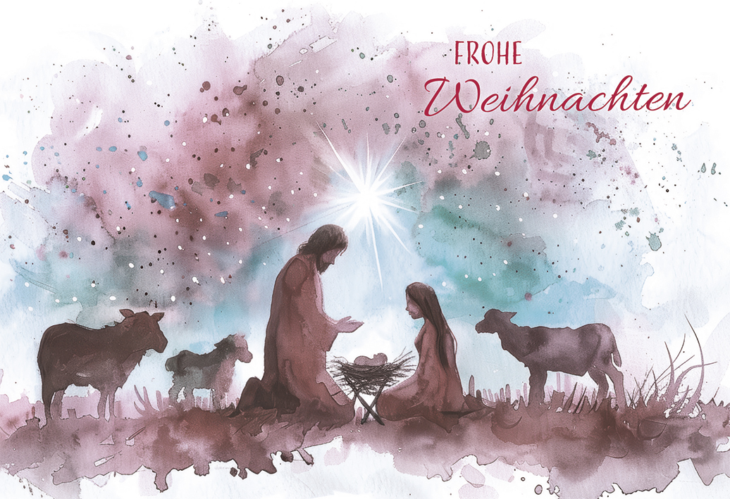 Karte zu Weihnachten – Steh auf und leuchte