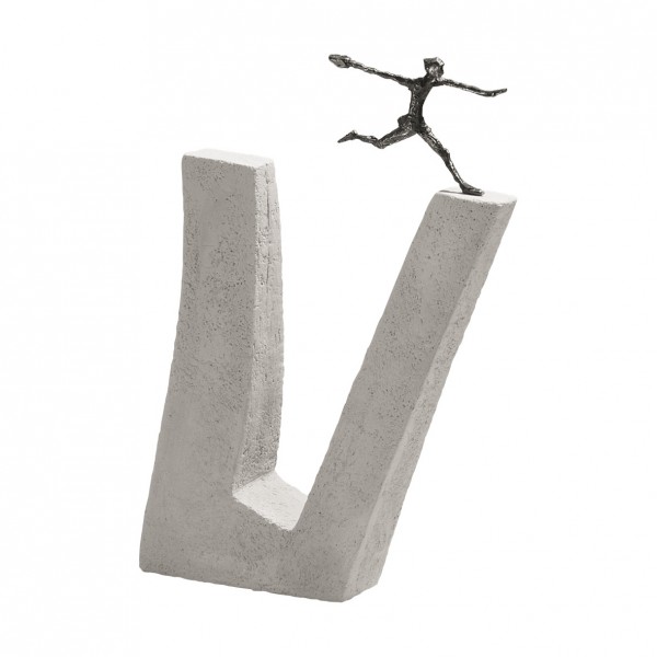 Skulptur - Wer nicht wagt & Bronze Skulptur - Wer nicht wagt & Bronze