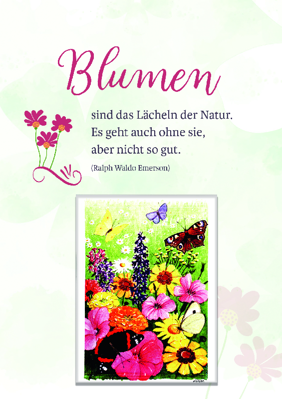 Neutrale Karte – Lächeln der Natur & Blumensamen