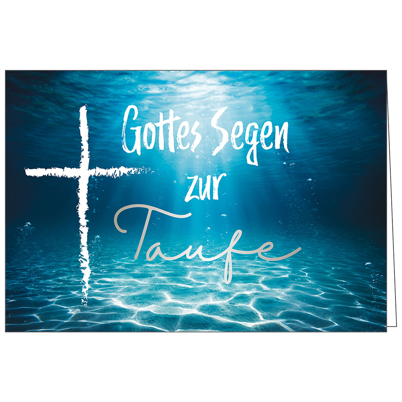 Karte zur Taufe - Gottes Segen & Wasser Karte zur Taufe - Gottes Segen & Wasser