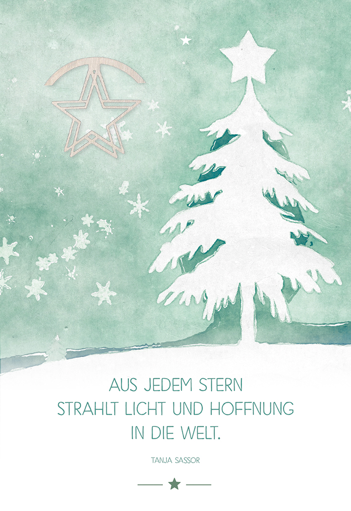 Karte zu Weihnachten - Licht und Hoffnung