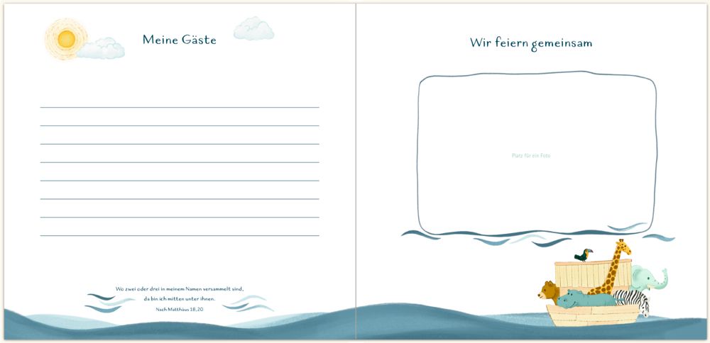 Eintragungsbuch zur Taufe - Meine Taufe & Arche Noah Eintragungsbuch zur Taufe - Meine Taufe & Arche Noah