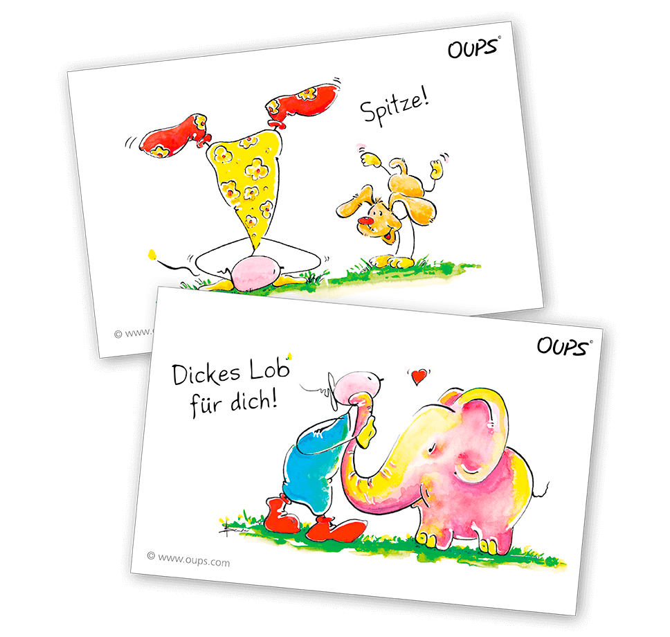 Kärtchenbox - Lob & 24 Spruchkarten OUPS Kärtchenbox - Lob & 24 Spruchkarten OUPS