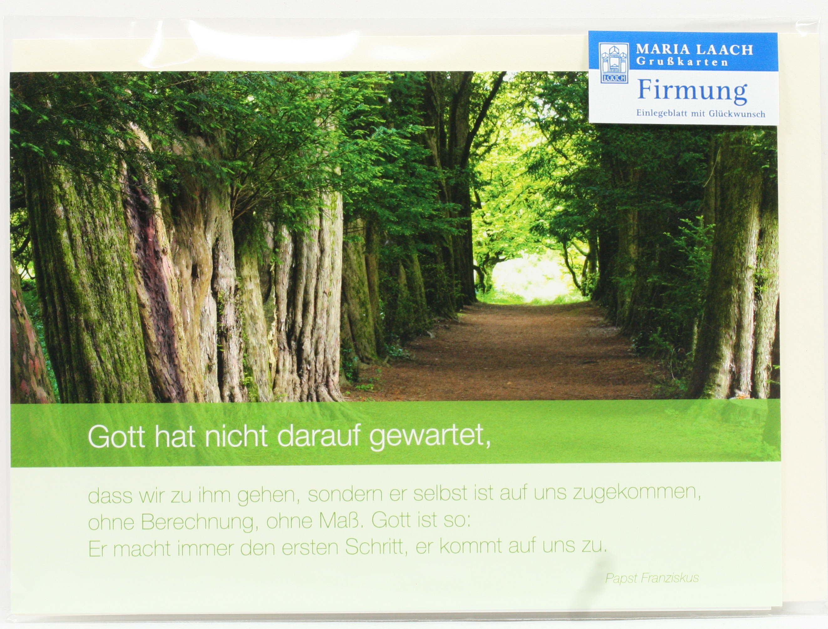 Karte zur Firmung - Gott macht immer den ersten Schritt Karte zur Firmung - Gott macht immer den ersten Schritt