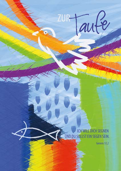 Karte zur Taufe - Über dem Leben Segen Karte zur Taufe - Über dem Leben Segen