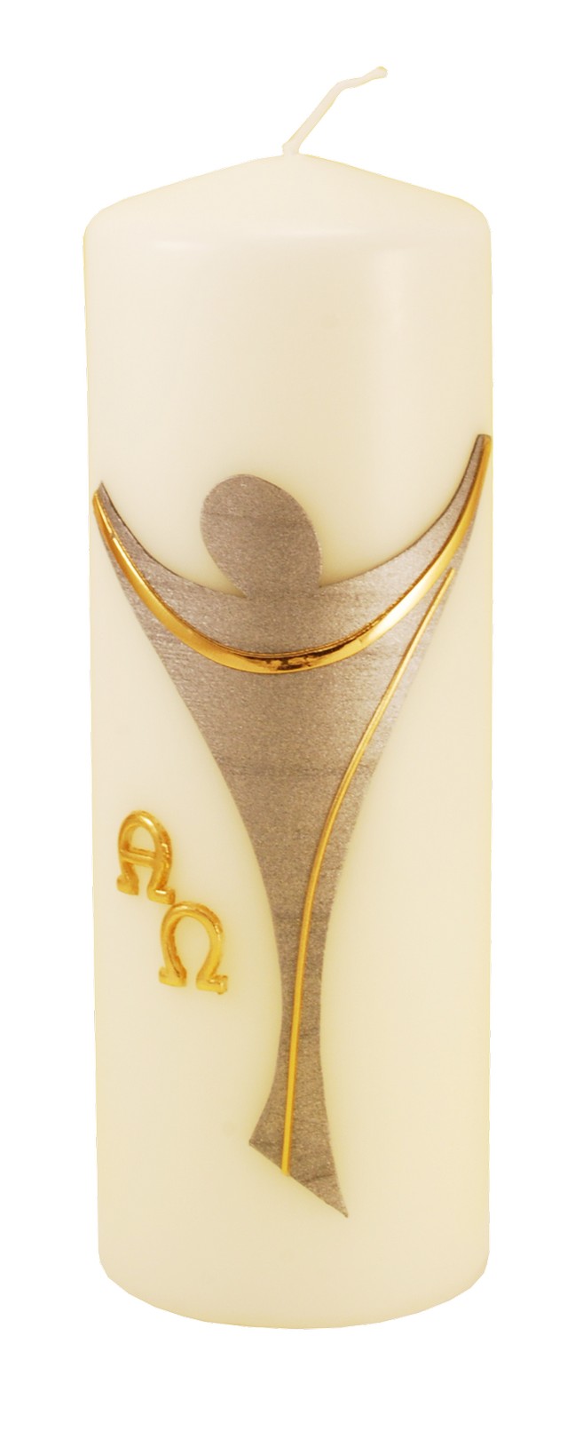 Neutrale Kerze - Auferstandener & Silber Neutrale Kerze - Auferstandener & Silber