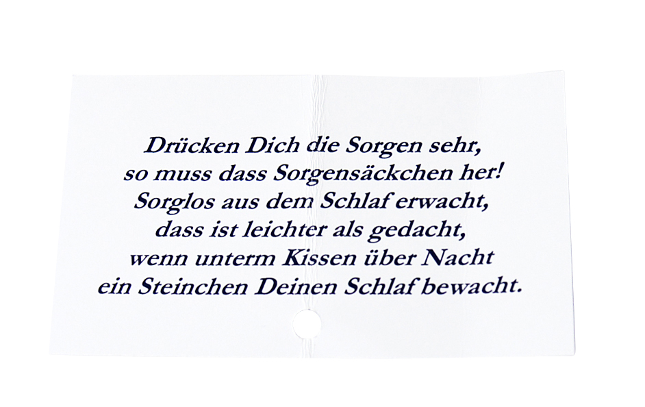 Sorgen-Säckchen - Edelsteine & Spruch