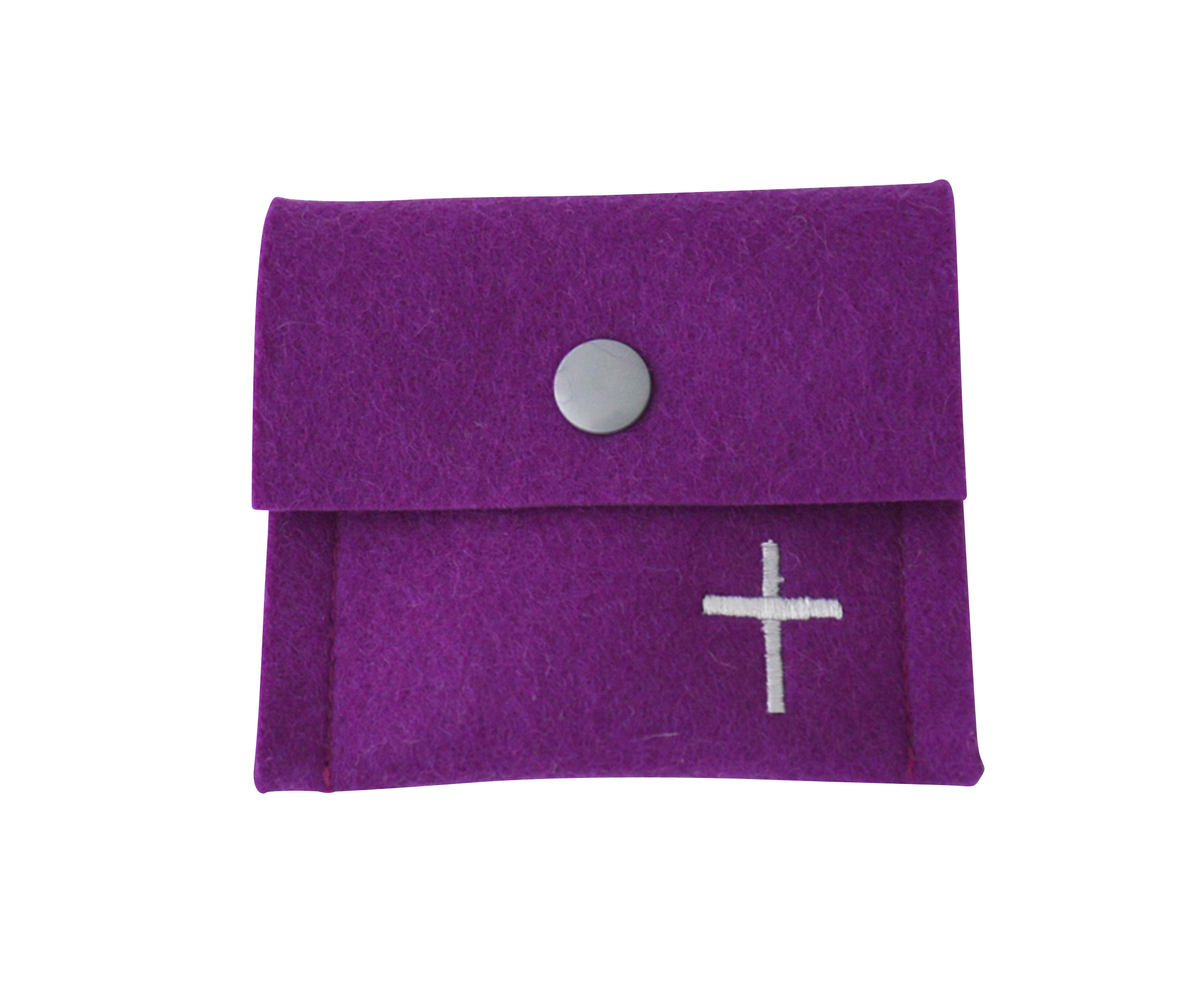 Rosenkranz-Etui - Woll-Filz & Kreuz  Rosenkranz-Etui - Woll-Filz & Kreuz