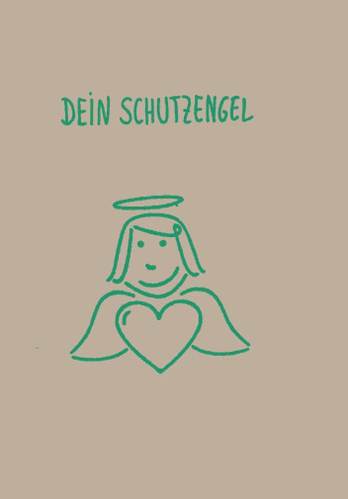 Doppelkarte - Schutzengel & Herz