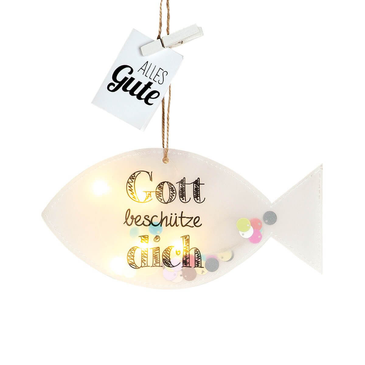 Leuchtfisch - Gott beschütze dich & Konfetti