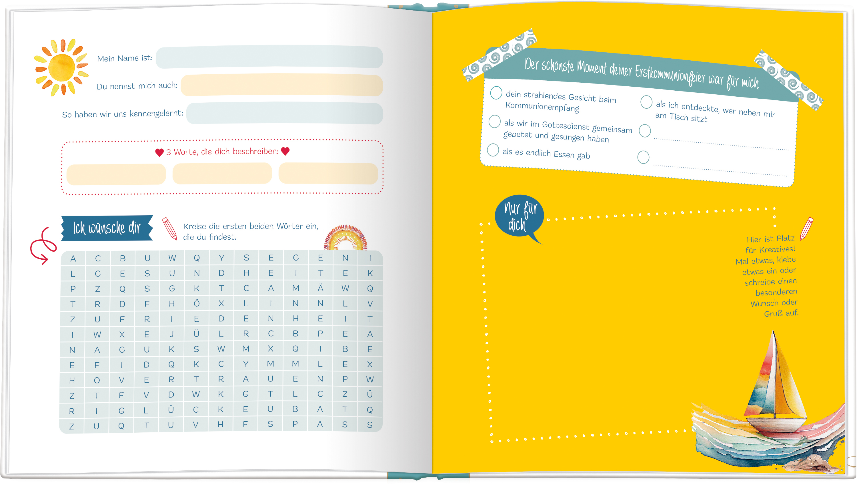 Geschenkbuch - Meine Kommunion & Gäste-und Erinnerungsbuch