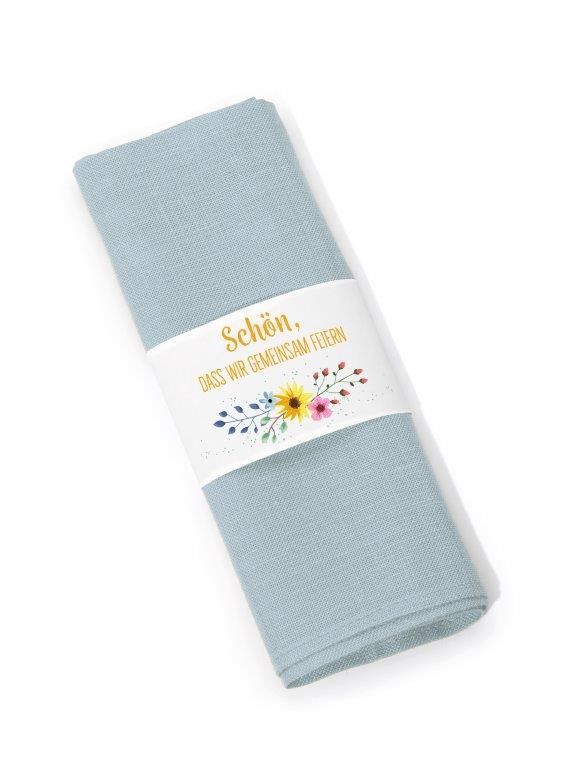 Serviettenbanderolen - Schön, dass wir gemeinsam feiern & Blumen Serviettenbanderolen - Schön, dass wir gemeinsam feiern & Blumen
