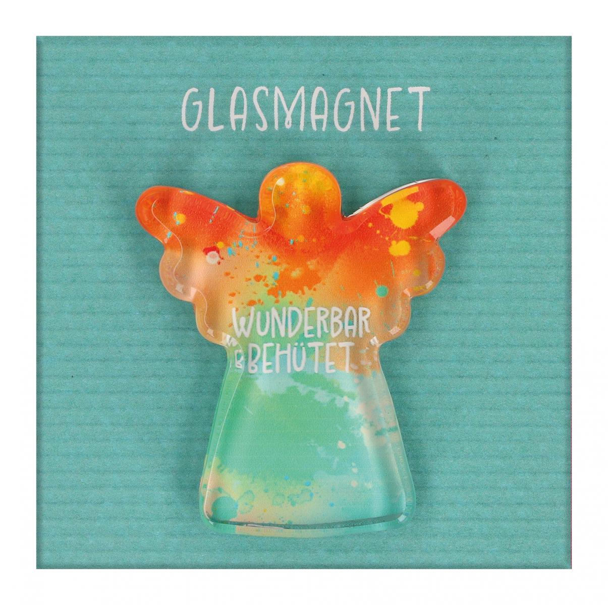 Engel-Glasmagnet - Wunderbar behütet Engel-Glasmagnet - Wunderbar behütet