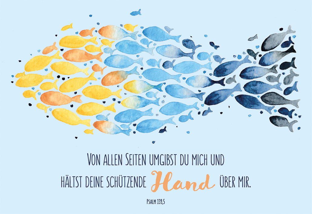 Karte zur Taufe - Von allen Seiten umgibst du mich...