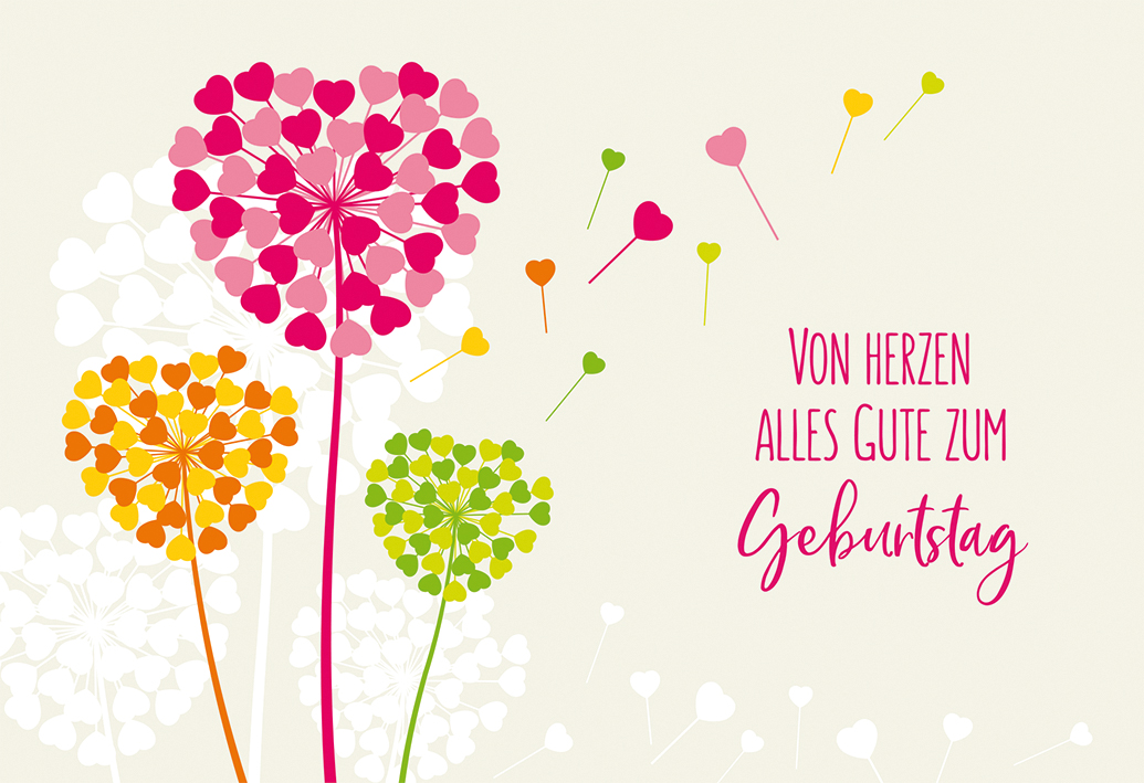 Geburtstagskarte - Von Herzen alles Gute... Geburtstagskarte - Von Herzen alles Gute...