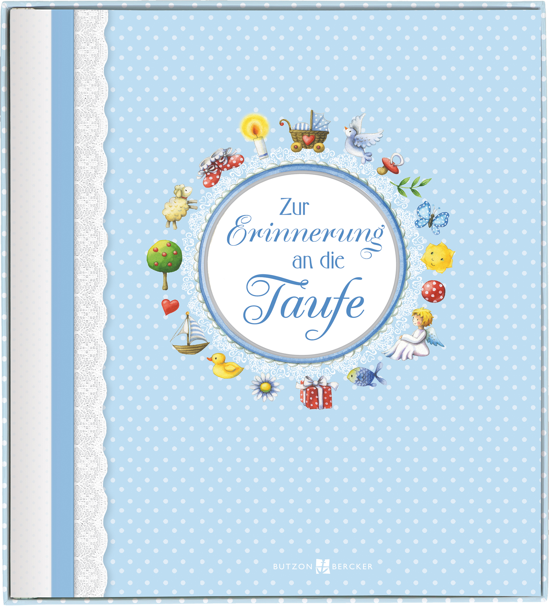 Geschenkbuch - Zur Erinnerung an die Taufe & Blau