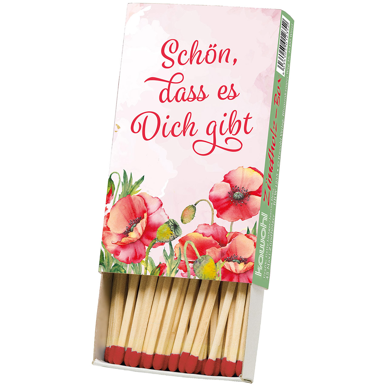 Zündholz-Box - Schön, dass es dich gibt!