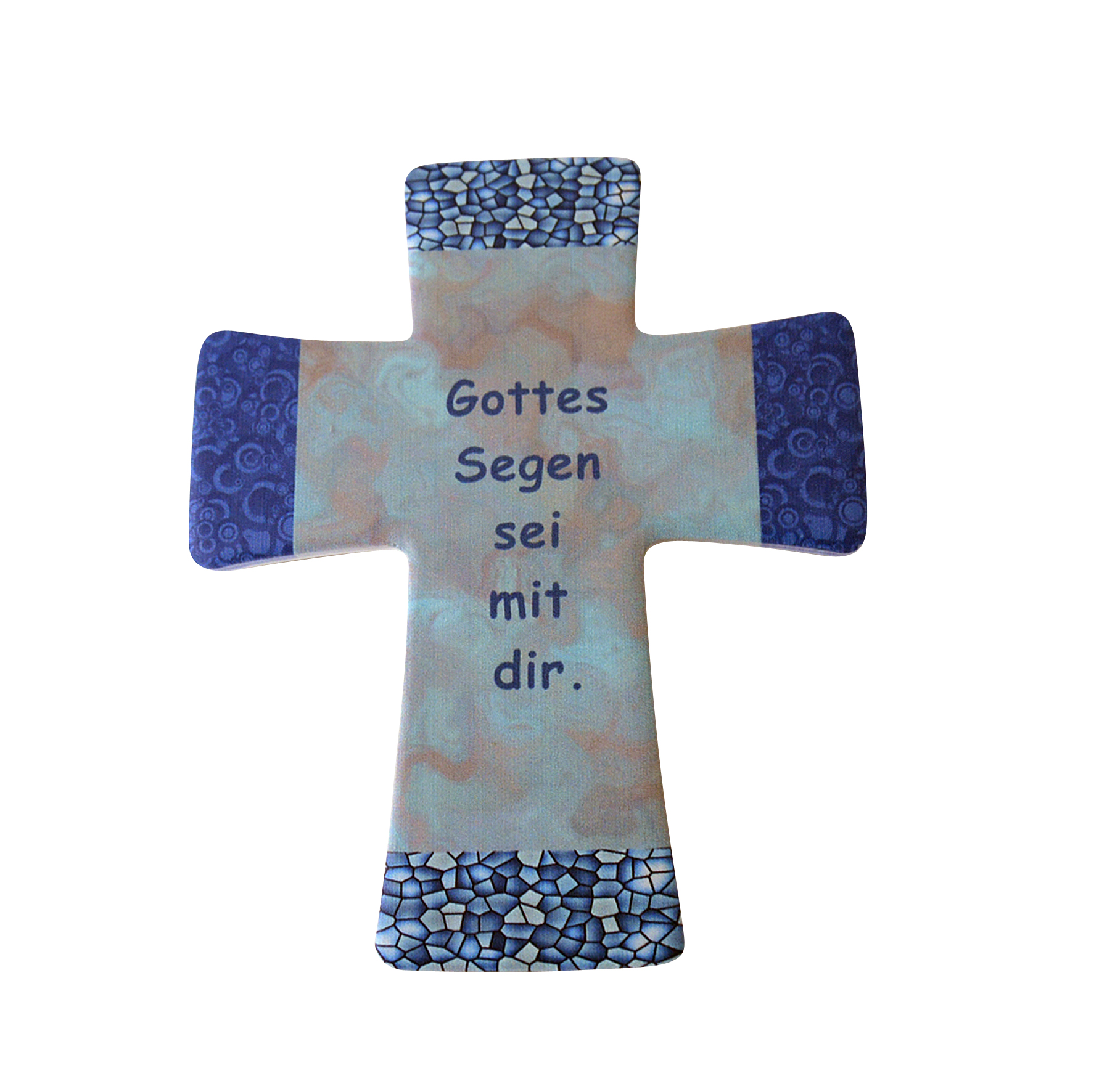 Keramik-Kreuz - Gottes Segen...