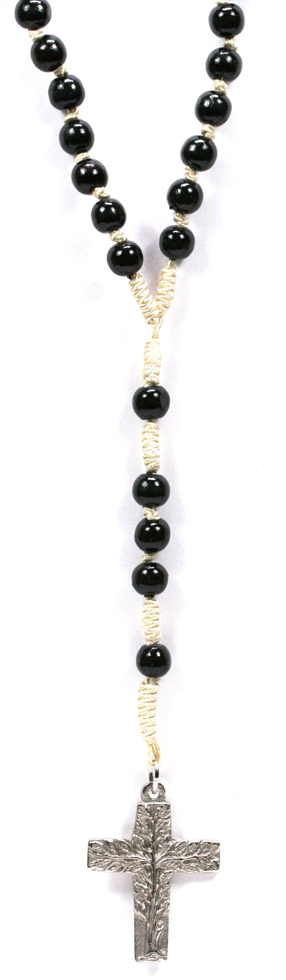 Rosenkranz - Schwarze Holzperle & Lebensbaum-Kreuz Rosenkranz - Schwarze Holzperle & Lebensbaum-Kreuz