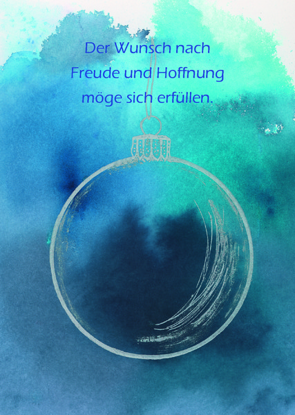 Karte zu Weihnachten - Freude & Hoffnung