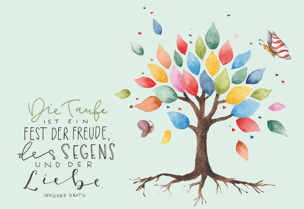 Karte zur Taufe - Die Taufe ist ein Fest der Freude...