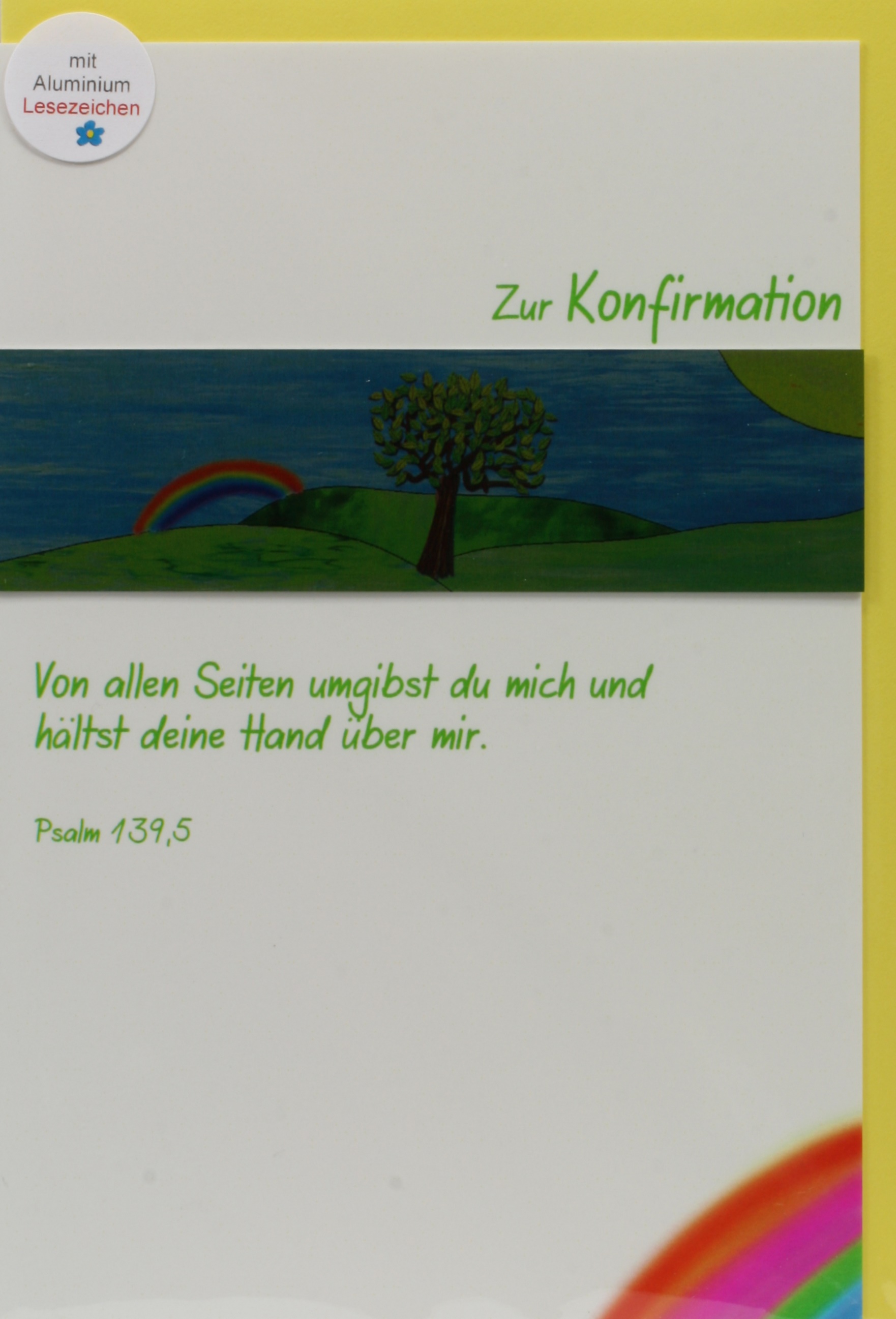 Karte zur Konfirmation - Deine Hand & Metall-Lesezeichen Karte zur Konfirmation - Deine Hand & Metall-Lesezeichen