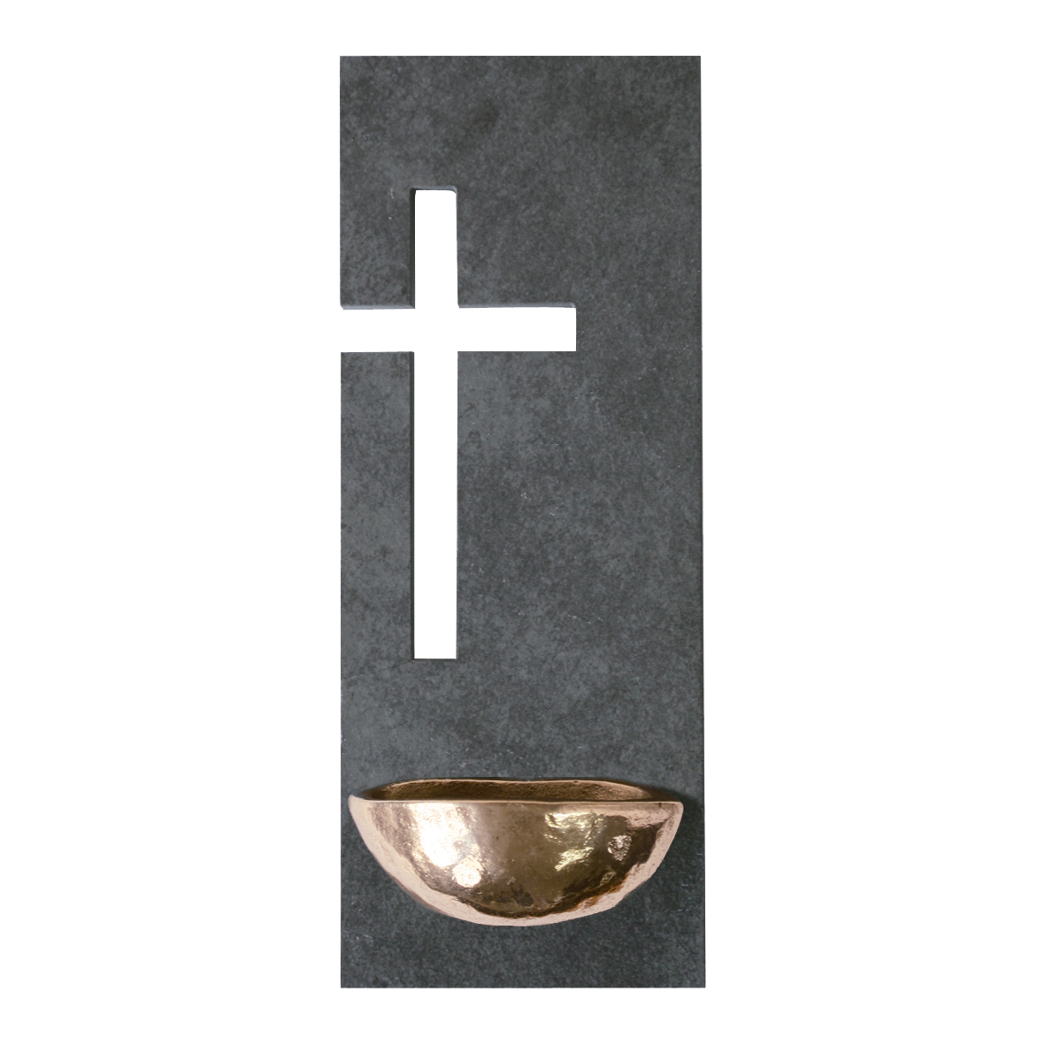 Weihwasserbecken - Kreuz & Bronzebecken Weihwasserbecken - Kreuz & Bronzebecken