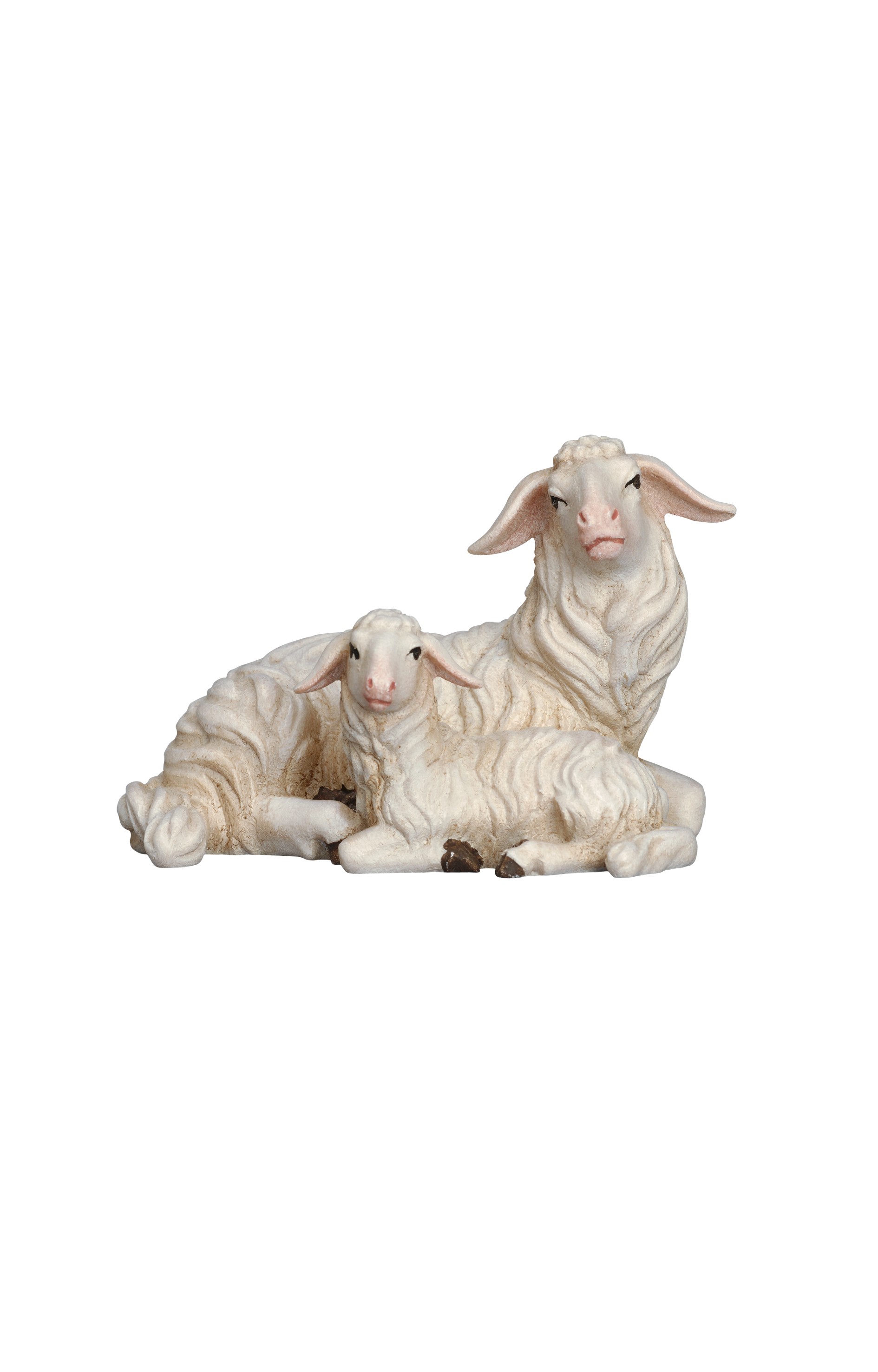 Kostner-Krippe - Schaf liegend mit Lamm