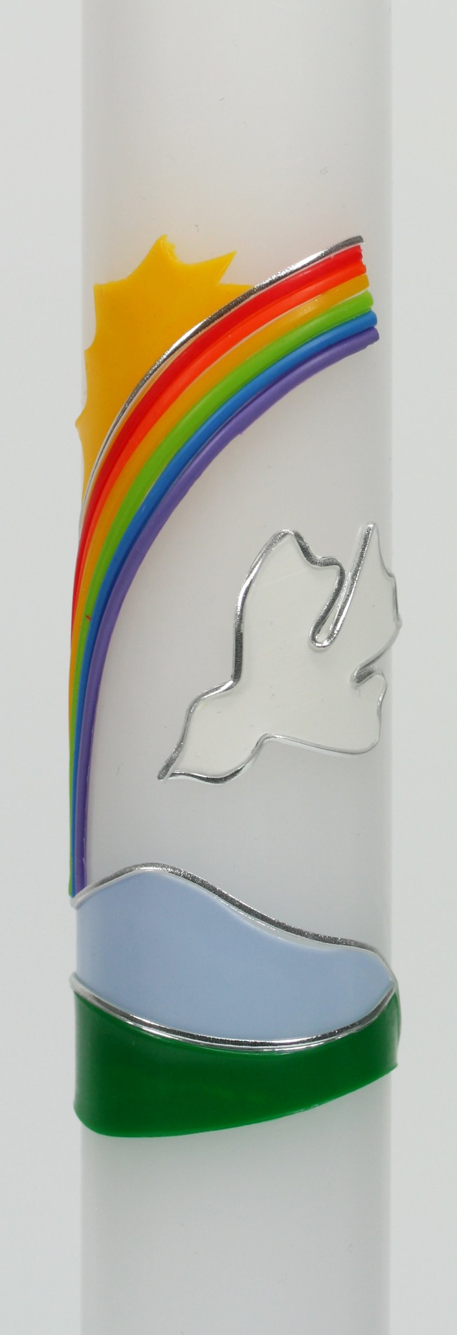Taufkerze - Regenbogen & Sonne Taufkerze - Regenbogen & Sonne