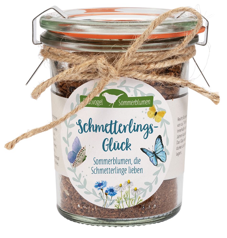 Saatvogel-Weckglas - Schmetterlings-Glück