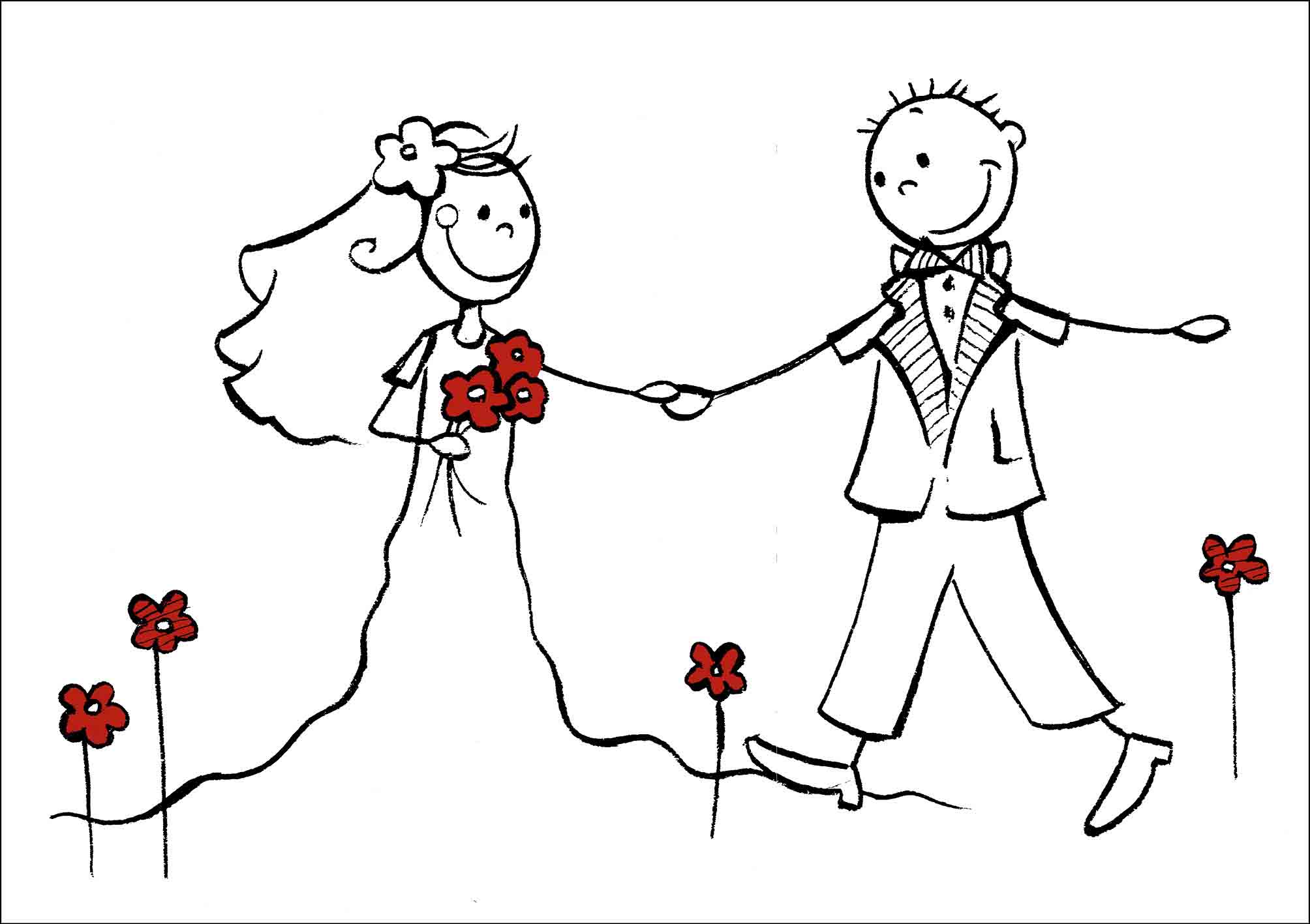 Karte zur Hochzeit - In Liebe vereint
