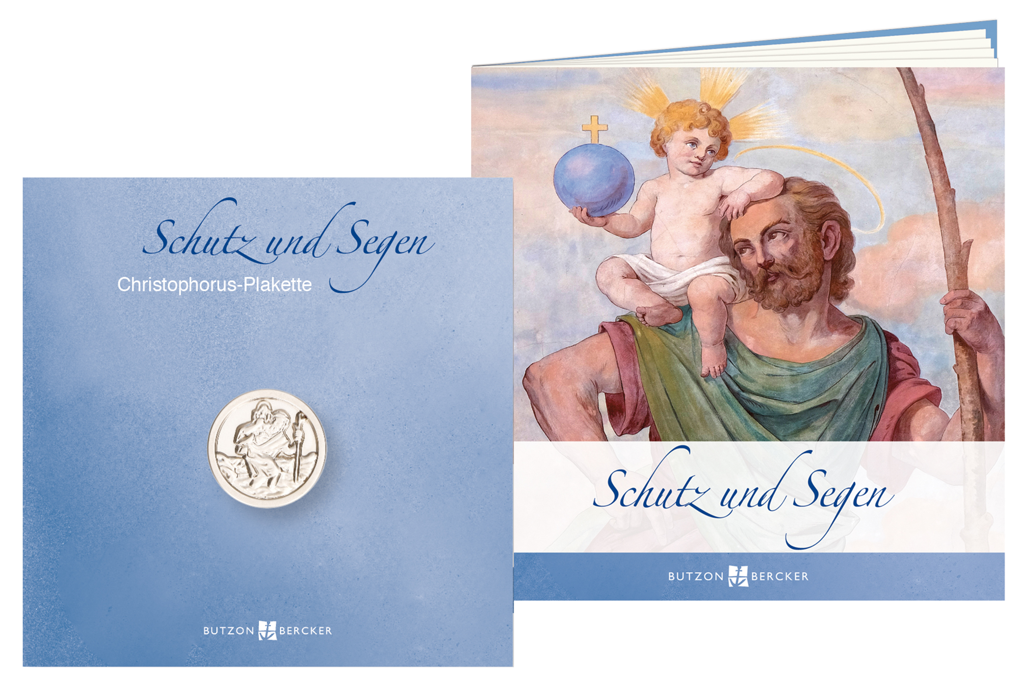 Geschenkset - Christophorus Plakette & Schutz und Segen Geschenkset - Christophorus Plakette & Schutz und Segen