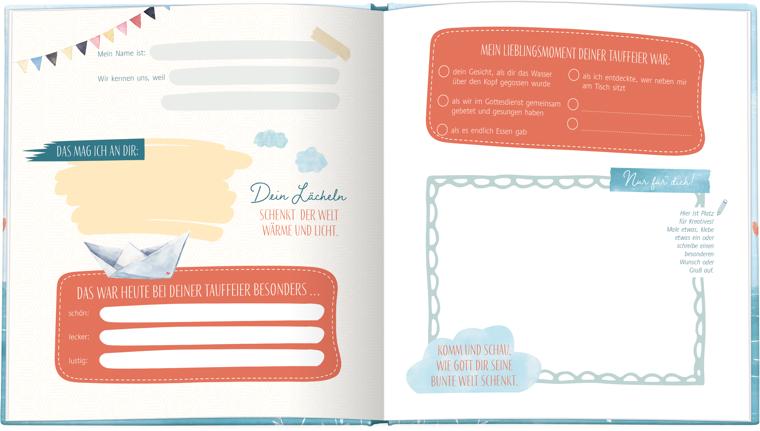 Geschenkbuch zur Taufe - Du bist einzigartig