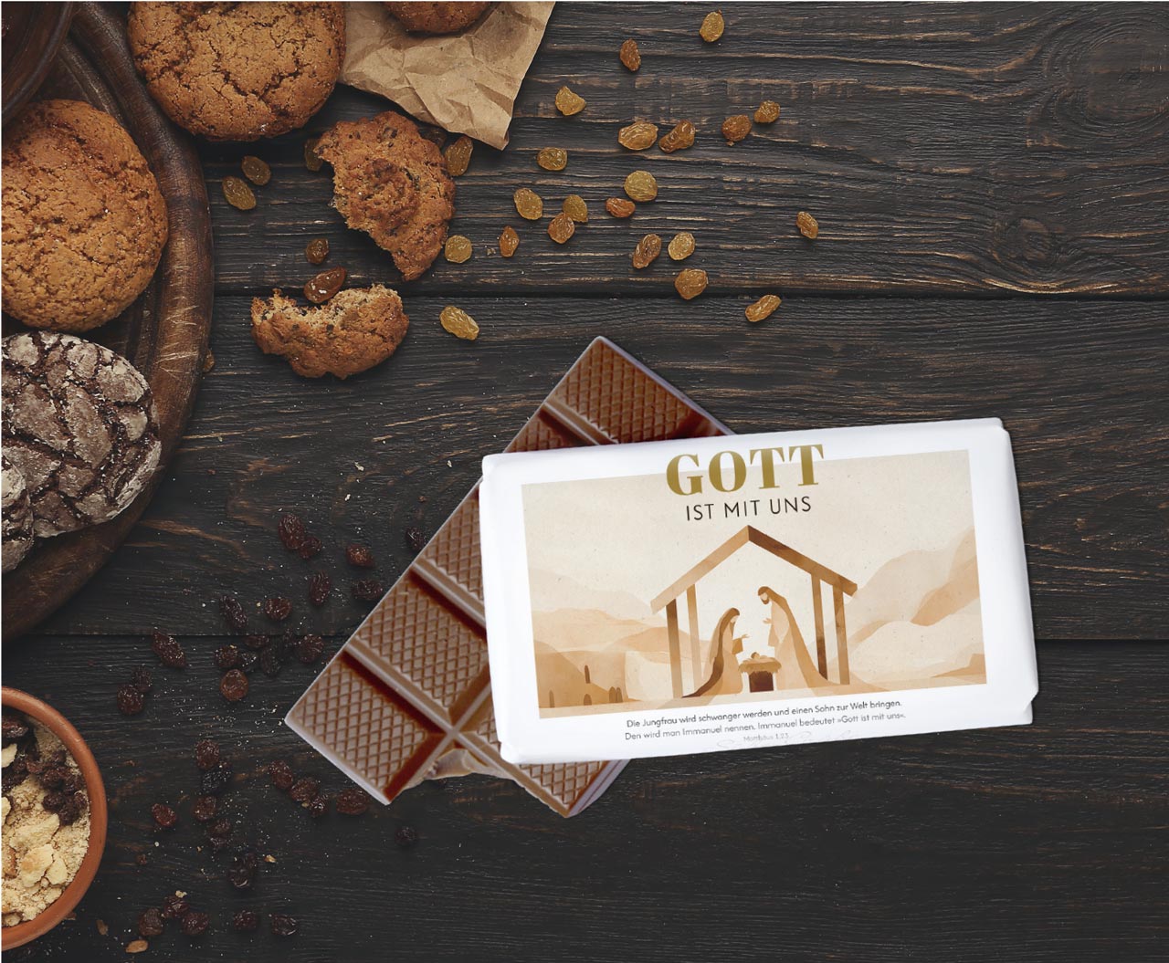 Mini-Schokolade – Gott ist mit uns & Weihnachten