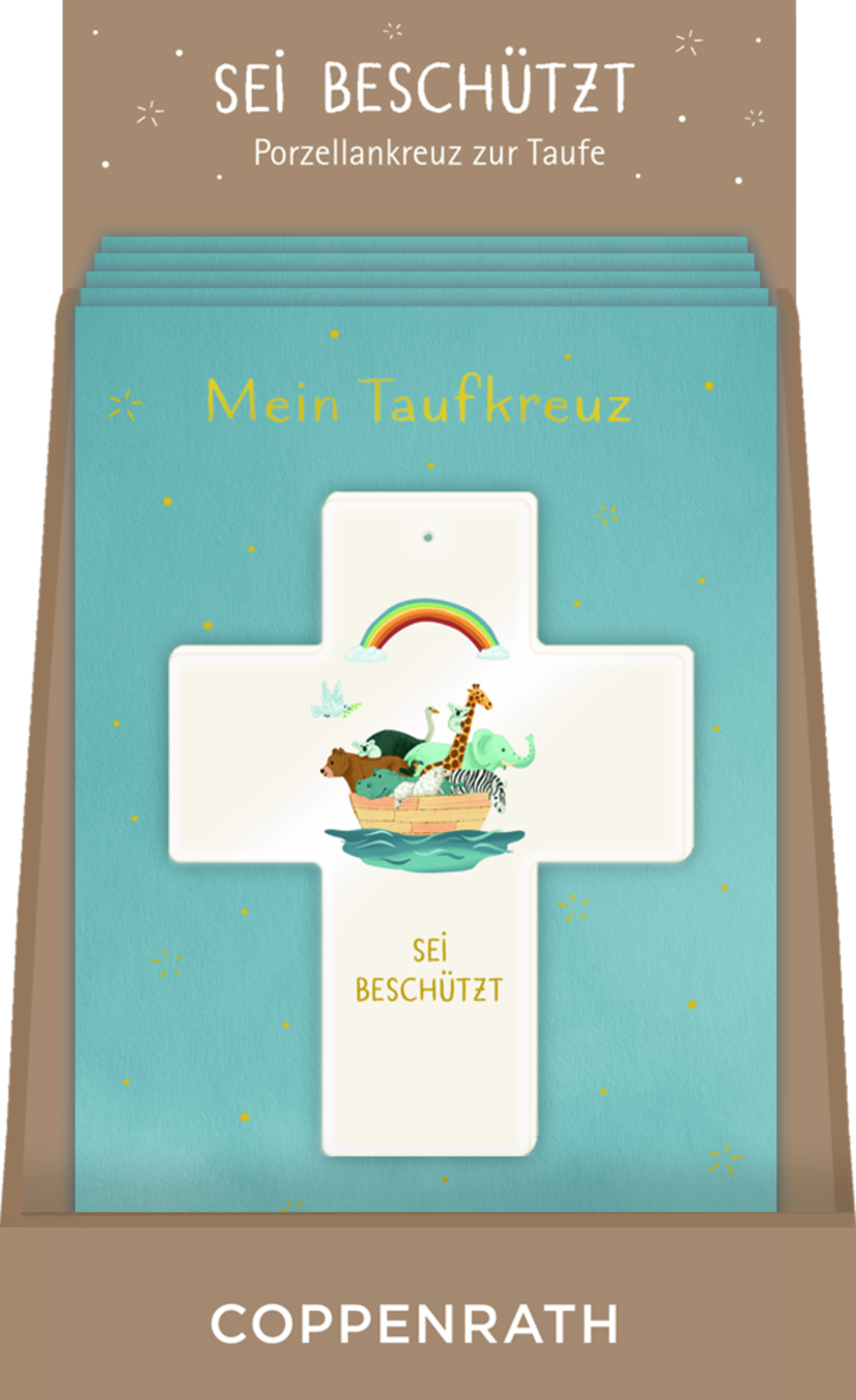 Porzellankreuz zur Taufe - Sei beschützt Porzellankreuz zur Taufe - Sei beschützt