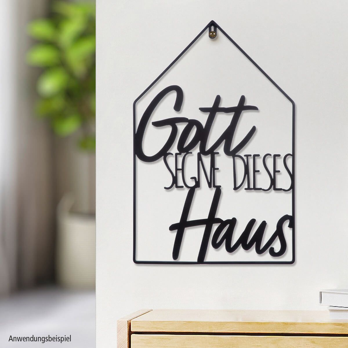 Wand-Haussegen – Gott segne dieses Haus & Metall
