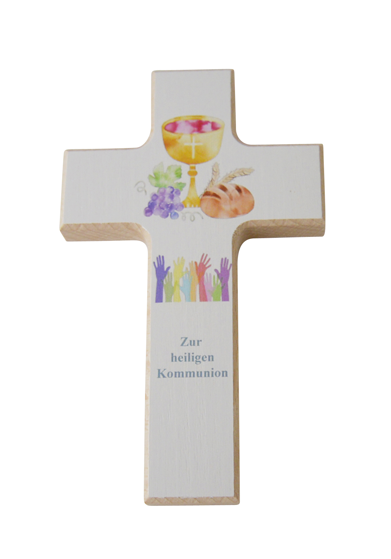Kinderkreuz zur Kommunion - Kelch &  Kinderhände