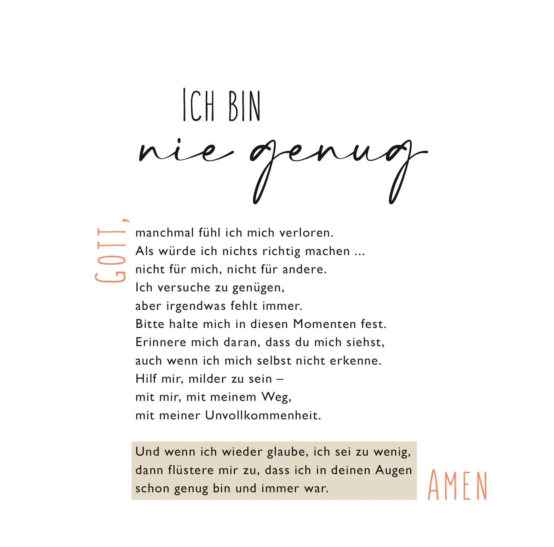 Gebetbuch - Nimm dir Zeit für dich und mich. Gott