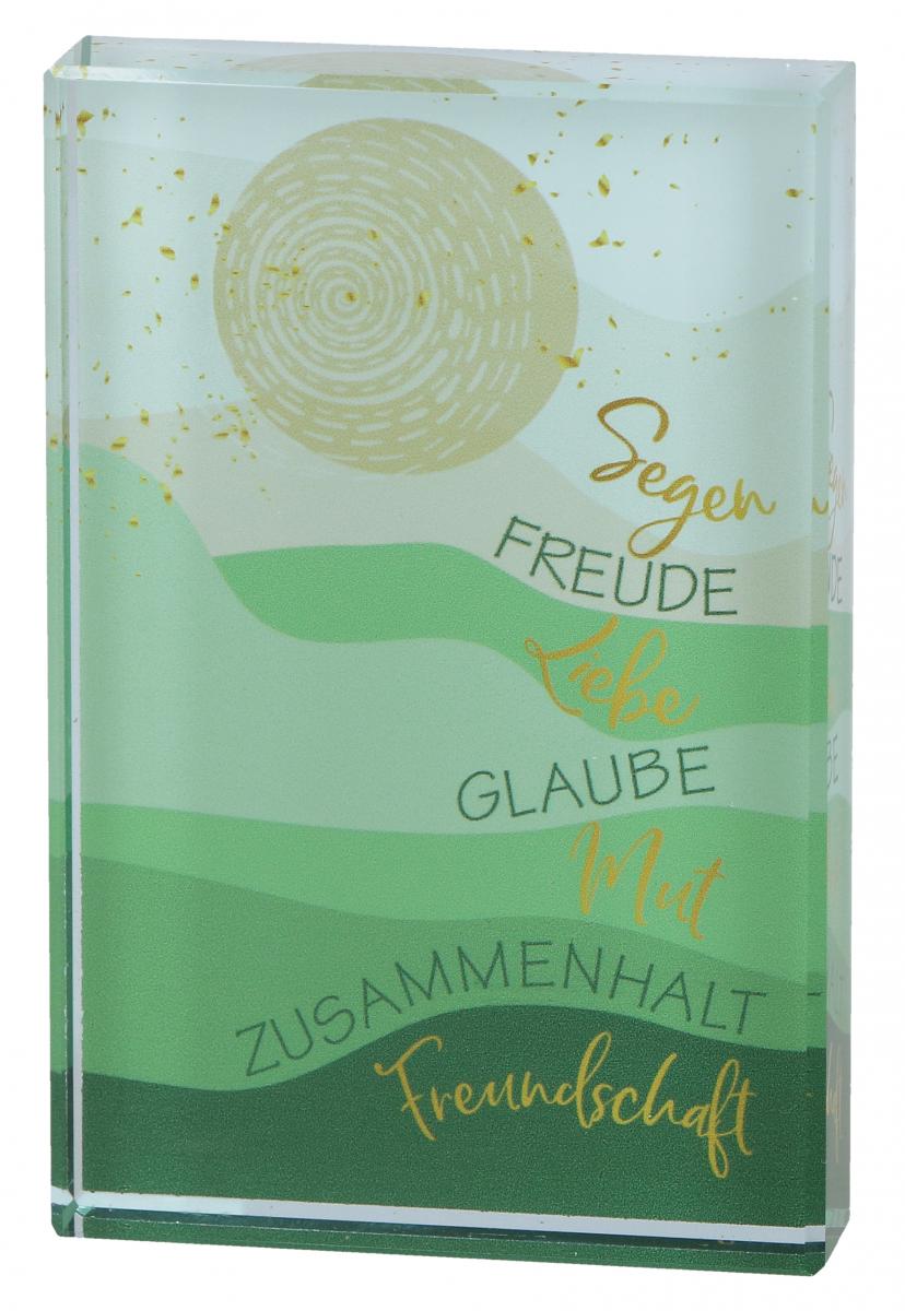 Glasquader - Segen-Freude-Liebe-Glaube...