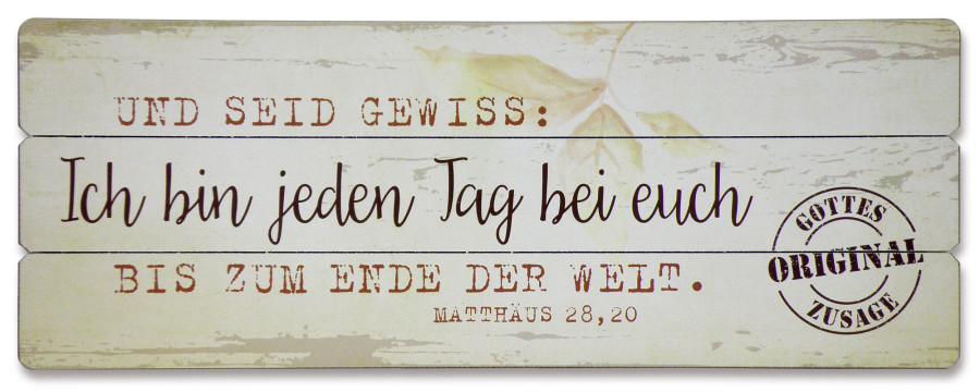 Wandbild - Ich bin jeden Tag bei euch Wandbild - Ich bin jeden Tag bei euch