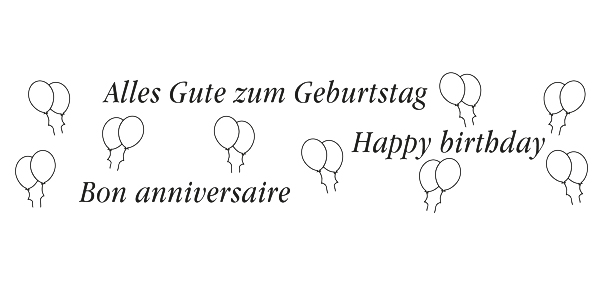 Mini-Wortlichtkerze - Alles gute zum Geburtstag