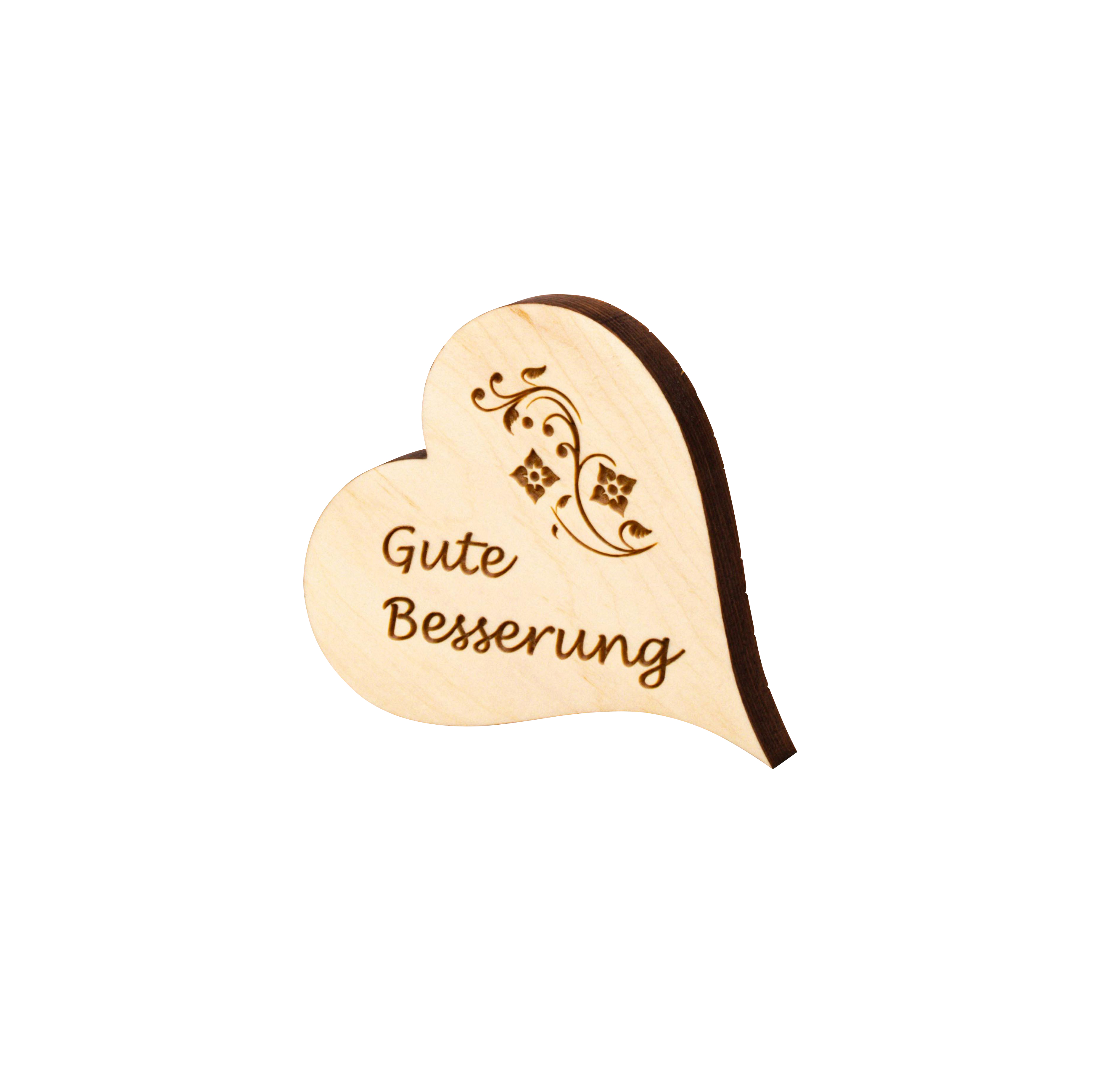 Zirben-Holz-Herz - Gute Besserung